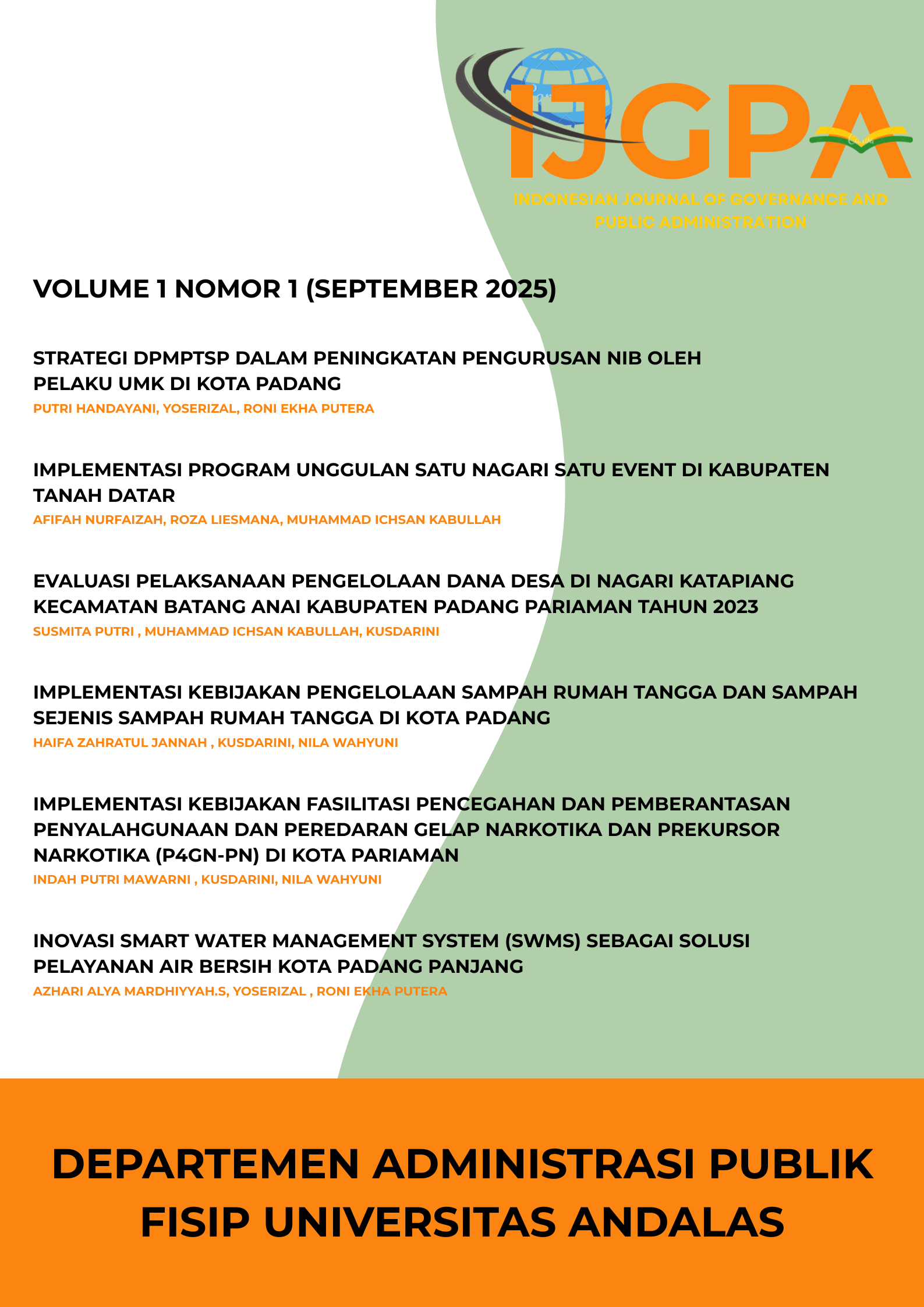 					View Vol. 1 No. 1 (2025): Volume 1 Nomor 1 (SEPTEMBER 2025)
				